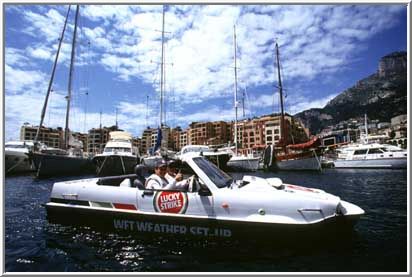 Picture of car in harbour from Amphijeep & Panis